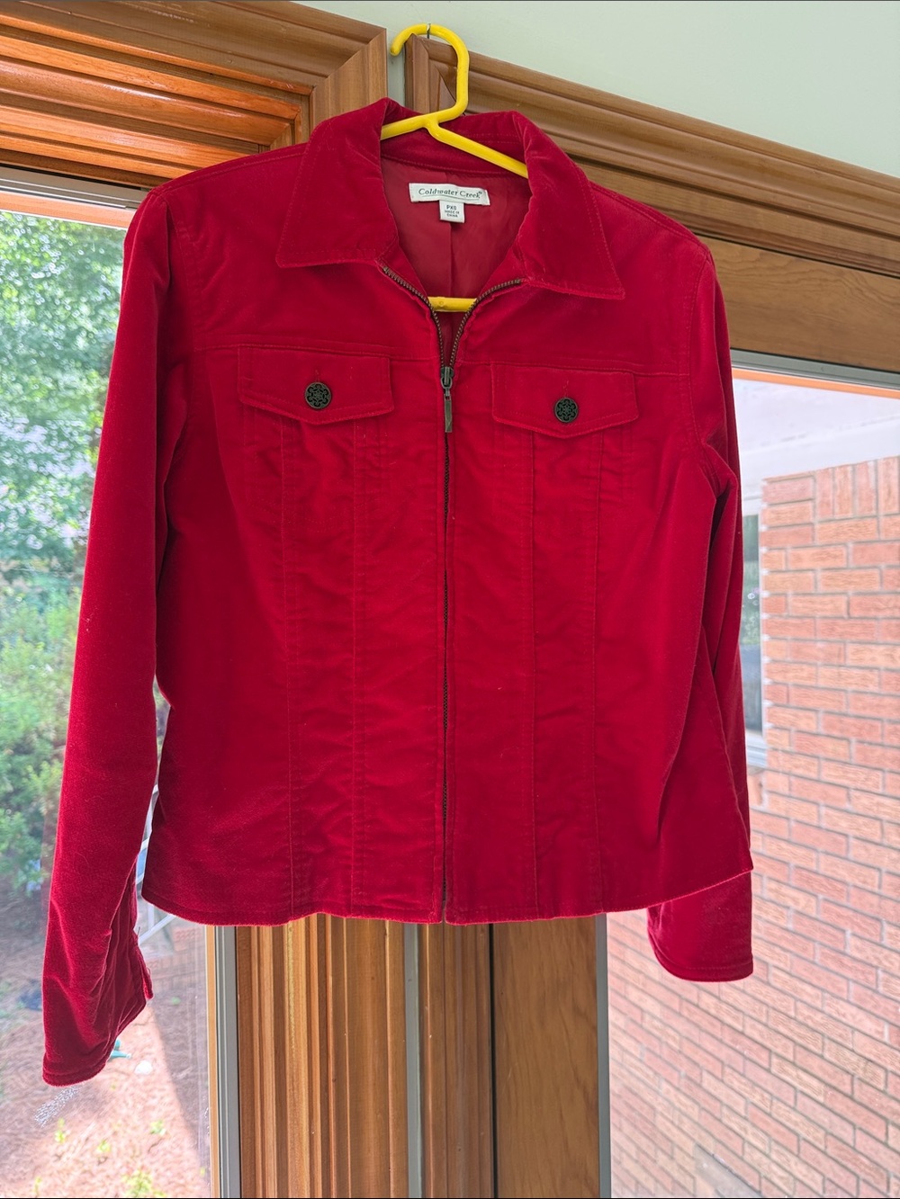 Coldwater Creek Women's Bright Red Zip Jacket